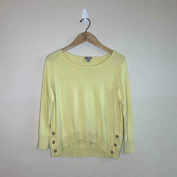 J. Jill Sweaters - J.Jill Womens Lightweight Sweater Light Yellow Size S Petite Long Sleeved